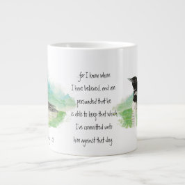 Wasserfarbloon 2 Timothy 1:12 Schrift Christlich Jumbo-Tasse