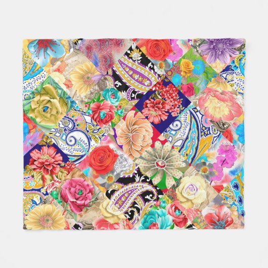 Wasserfarbloses Muster mit schönem weißem Raster Fleecedecke (Vorderseite (Horizontal))