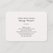 *~* Wasserfarbmassage Therapist Massage Therapie Visitenkarte (Rückseite)