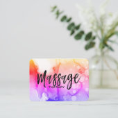 *~* Wasserfarbmassage Therapist Massage Therapie Visitenkarte (Stehend Vorderseite)