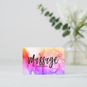 *~* Wasserfarbmassagetherapeut - Massagetherapie Visitenkarte (Stehend Vorderseite)