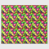 Wasserfarbmontage bunter Früchte Geschenkpapier (Flach)