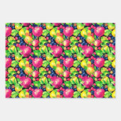 Wasserfarbmontage bunter Früchte Geschenkpapier Set (Vorderseite 2)