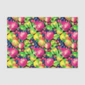 Wasserfarbmontage bunter Früchte Seidenpapier (Vorderseite)