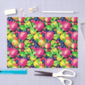 Wasserfarbmontage bunter Früchte Seidenpapier (Handwerk)