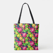 Wasserfarbmontage bunter Früchte Tasche (Rückseite)