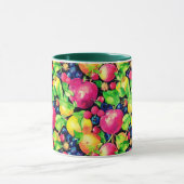 Wasserfarbmontage bunter Früchte Tasse (Zentrum)