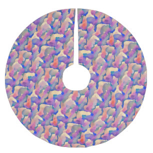 Wasserfarbmuster-Baumschürze Polyester Weihnachtsbaumdecke