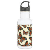 Wasserfarbmuster der Schmetterlinge Edelstahlflasche (Vorderseite)