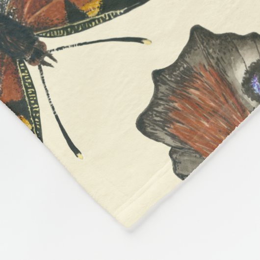 Wasserfarbmuster der Schmetterlinge Fleecedecke (Ecke)