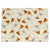 Wasserfarbmuster der Schmetterlinge Große Geschenktüte (Vorderseite)