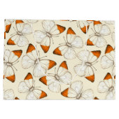 Wasserfarbmuster der Schmetterlinge Große Geschenktüte (Rückseite)