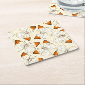 Wasserfarbmuster der Schmetterlinge Rechteckiger Pappuntersetzer (angewinkelt)