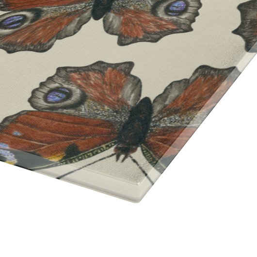 Wasserfarbmuster der Schmetterlinge Schneidebrett (Ecke)