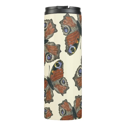Wasserfarbmuster der Schmetterlinge Thermosbecher (Rückseite)