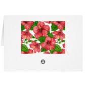 Wasserfarbmuster des roten Hibiskus (Rückseite Horizontal)