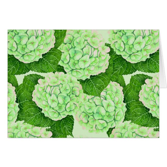 Wasserfarbmuster für Hydrangea (Vorderseite (Horizontal))