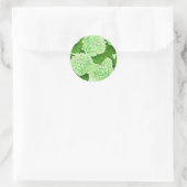 Wasserfarbmuster für Hydrangea Runder Aufkleber (Tasche)