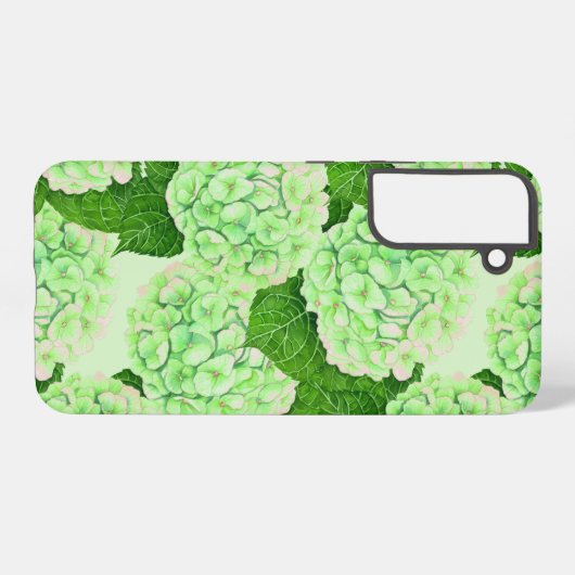 Wasserfarbmuster für Hydrangea Samsung Galaxy Hülle (Rückseite (Horizontal))