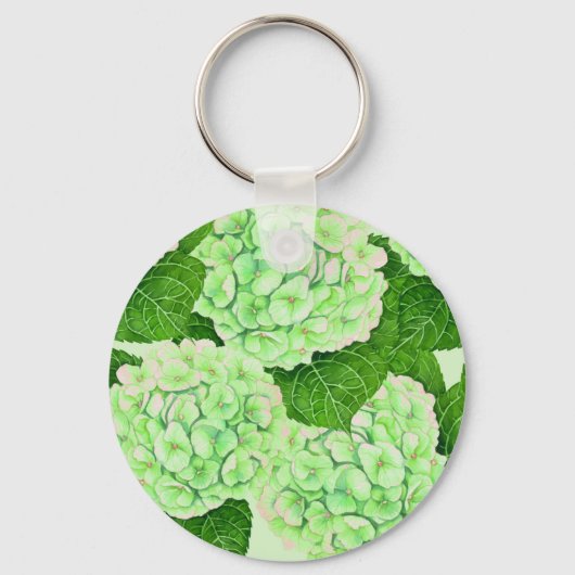 Wasserfarbmuster für Hydrangea Schlüsselanhänger (Vorderseite)