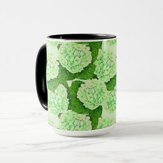 Wasserfarbmuster für Hydrangea Tasse (Vorderseite Links)