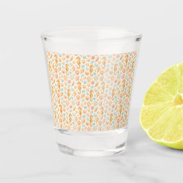 Wasserfarbmuster für Maschell und Seepferd Schnapsglas