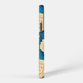 Wasserfarbmuster Hydrangea, gelb und blau Samsung Galaxy Hülle (Rechte Seite)