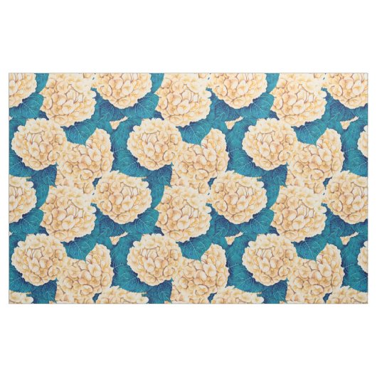 Wasserfarbmuster Hydrangea, gelb und blau Stoff (Fat Quarter (45,7 x 55,9 cm))