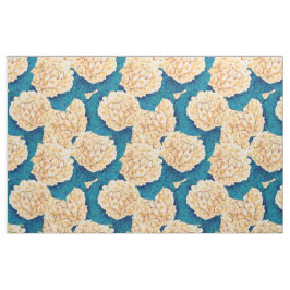 Wasserfarbmuster Hydrangea, gelb und blau Stoff