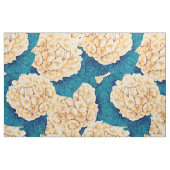 Wasserfarbmuster Hydrangea, gelb und blau Stoff (Fat Quarter (45,7 x 55,9 cm))