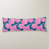 Wasserfarbmuster Hydrangea, rosa und blau Seitenschläferkissen (Rückseite)