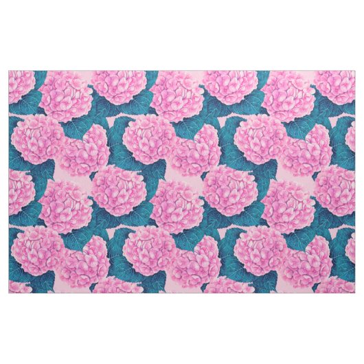 Wasserfarbmuster Hydrangea, rosa und blau Stoff (Fat Quarter (45,7 x 55,9 cm))