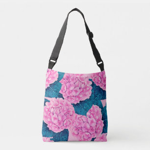 Wasserfarbmuster Hydrangea, rosa und blau Tragetaschen Mit Langen Trägern