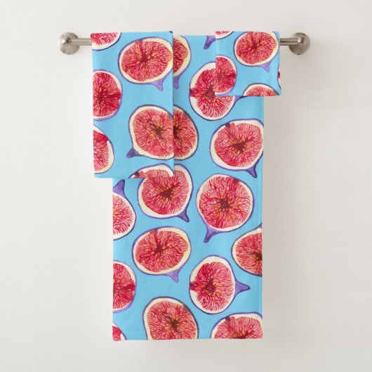 Wasserfarbmuster in Abb-Scheiben Badhandtuch Set (Insitu)