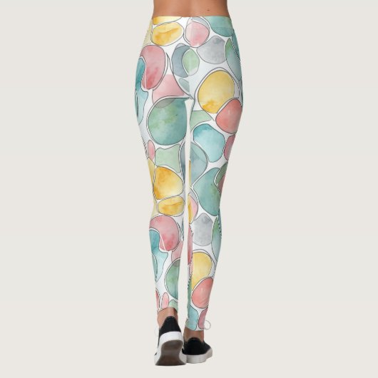 Wasserfarbmuster Leggings (Rückseite)