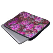 Wasserfarbmuster mit Kamelie-Blume. Bläschen Laptopschutzhülle (Vorne Knopf)