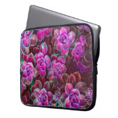 Wasserfarbmuster mit Kamelie-Blume. Bläschen Laptopschutzhülle (Vorderseite Links)