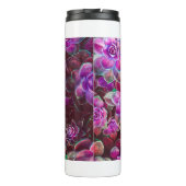 Wasserfarbmuster mit Kamelie-Blume. Bläschen Thermosbecher (Rückseite)