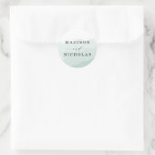 Wasserfarbnebel | Aufkleber für Gastgeschenk Hochz (Tasche)