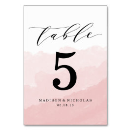 Wasserfarbnebel | PERSONALISIERTE TISCHNUMMER