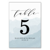 Wasserfarbnebel | PERSONALISIERTE TISCHNUMMER (Vorderseite)