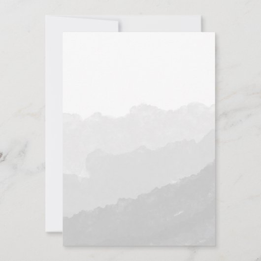 Wasserfarbnebel | Probe - Abendessen Einladung (Rückseite)