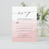 Wasserfarbnebel | RSVP-Hochzeitkarte Einladung (Stehend Vorderseite)