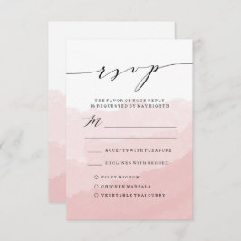 Wasserfarbnebel | RSVP-Hochzeitkarte Einladung