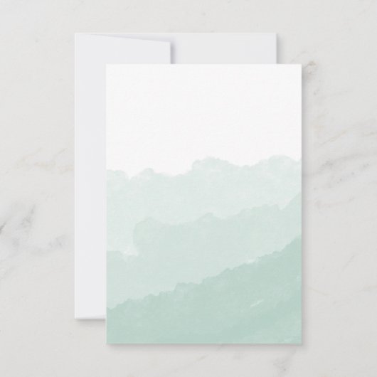 Wasserfarbnebel | RSVP-Hochzeitkarte Einladung (Rückseite)