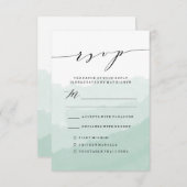 Wasserfarbnebel | RSVP-Hochzeitkarte Einladung (Vorne/Hinten)