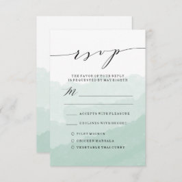 Wasserfarbnebel | RSVP-Hochzeitkarte Einladung