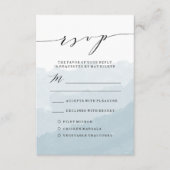 Wasserfarbnebel | RSVP-Hochzeitkarte RSVP Karte (Vorderseite)