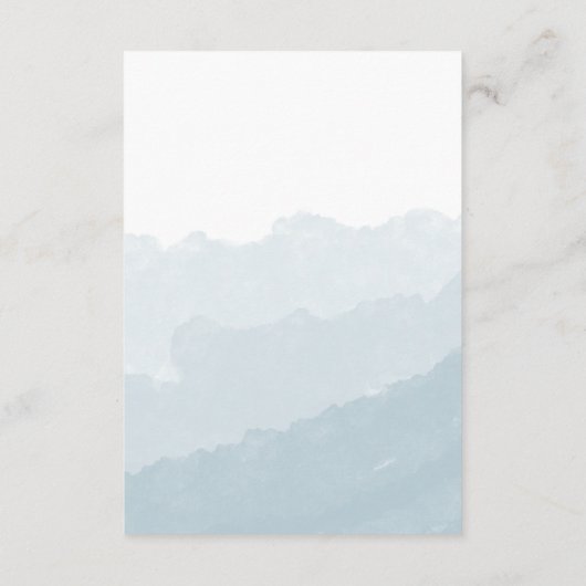 Wasserfarbnebel | RSVP-Hochzeitkarte RSVP Karte (Rückseite)