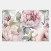 WASSERFARBPAPIER DER ROSE PEONY DEKORATIVE PAPIER (Vorderseite 3)